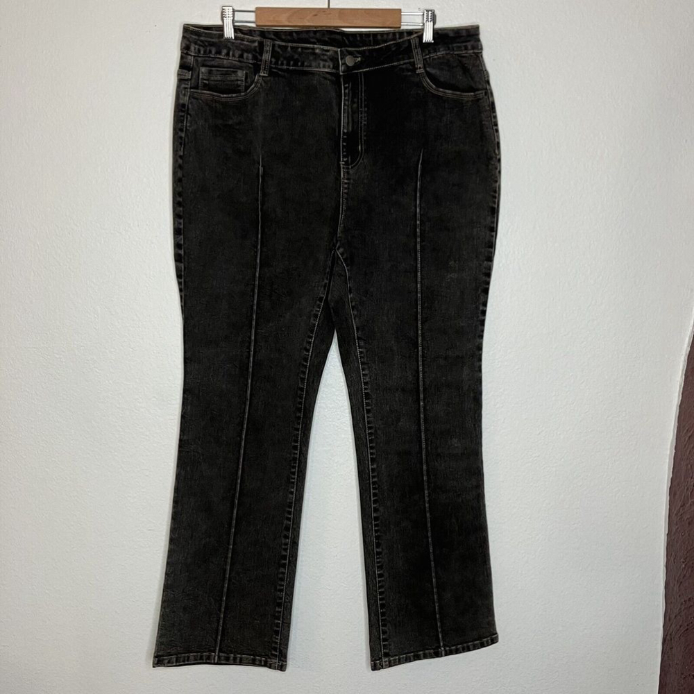 Soft Surroundings Bootcut Jeans Size 18 Black 30” Inseam Pants